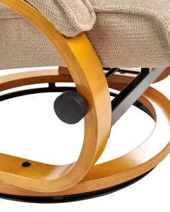 Poltrona massaggiante HERO con poggiapiedi Tessuto Beige
