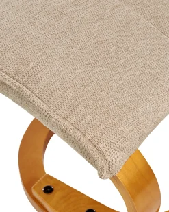 Poltrona massaggiante HERO con poggiapiedi Tessuto Beige