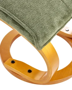 Poltrona massaggiante HERO con poggiapiedi Tessuto Verde