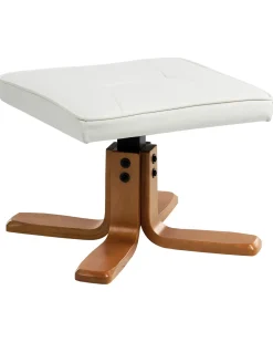 Poltrona massaggiante RELAXPRO con poggiapiedi Pelle sintetica Bianco sporco