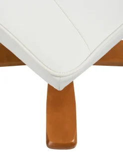 Poltrona massaggiante RELAXPRO con poggiapiedi Pelle sintetica Bianco sporco