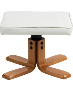 Poltrona massaggiante RELAXPRO con poggiapiedi Pelle sintetica Bianco sporco