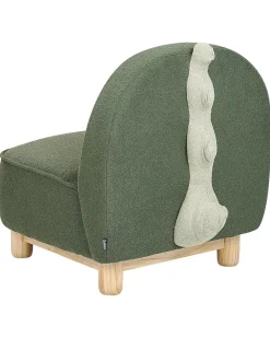 Poltrona per Bambini Dinosauro FABORG Tessuto Verde scuro