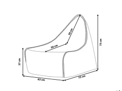 Poltrona sacco 200 L DROP 63 cm 75 cm Nero