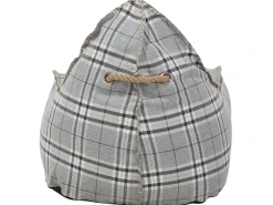 Poltrona sacco 200 L DROP LINEN 63 cm 75 cm Grigio