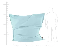 Poltrona sacco 600 L FUZZY 180 cm 230 cm Azzurro