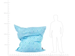 Poltrona sacco 300 L FUZZY 140 cm 180 cm Azzurro