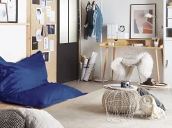 Poltrona sacco 300 L FUZZY 180 cm 140 cm Blu scuro