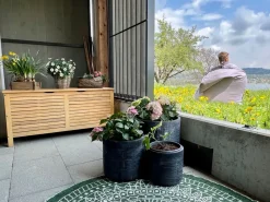 Poltrona sacco 300 L FUZZY 140 cm 180 cm Grigio chiaro
