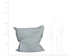 Poltrona sacco 300 L FUZZY 140 cm 180 cm Grigio chiaro