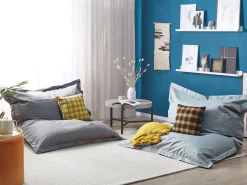 Poltrona sacco 300 L FUZZY 140 cm 180 cm Grigio chiaro
