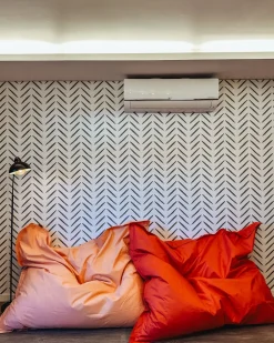 Poltrona sacco 300 L FUZZY 140 cm 180 cm Rosso