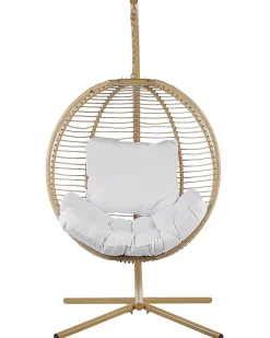 Poltrona sospesa con supporto da pavimento ARCO Metallo Beige