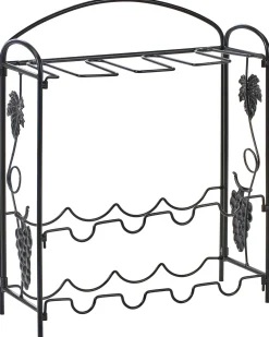Porta bottiglie da vino DONEGAL Metallo Nero