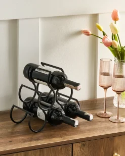 Porta bottiglie da vino LURGAN Metallo Nero