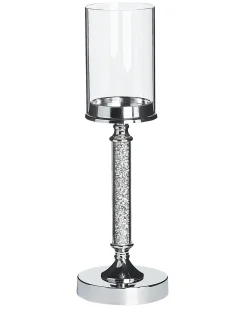 Portacandele ABBEVILLE Vetro 41 cm Argento