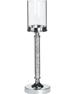 Portacandele ABBEVILLE Vetro 48 cm Argento