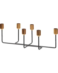 Portacandele BANGKA Metallo 12 cm Nero