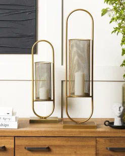 Portacandele BOHOL Metallo 53 cm Oro