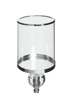 Portacandele COTUI Vetro 58 cm Argento