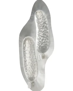 Portacandele da parete PENICHE Metallo 60 cm Argento
