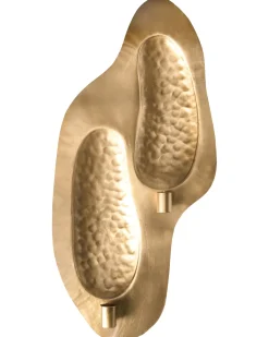 Portacandele da parete PENICHE Metallo 60 cm Oro