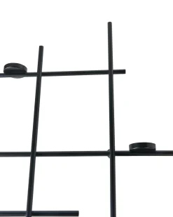 Portacandele da parete PORTO 74 cm Nero