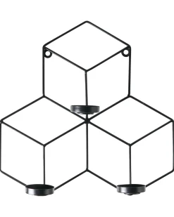 Portacandele da parete TAROUCA Metallo 31 cm Nero