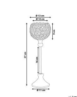 Portacandele ESTERNAY Metallo 27 cm Argento