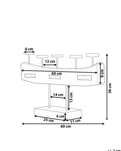 Portacandele GUATEMALA Legno di pino 36 cm Marrone