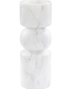 Portacandele IOANNINA Pietra 20 cm Bianco