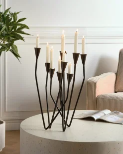 Portacandele MATOSINHOS Metallo 54 cm Nero