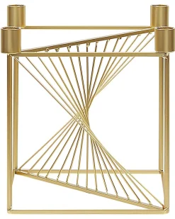 Portacandele MINDORO Metallo 23 cm Oro