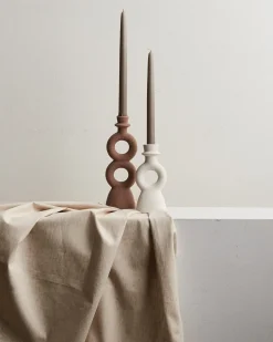Portacandele NAOUSA Ceramica 23 cm Beige