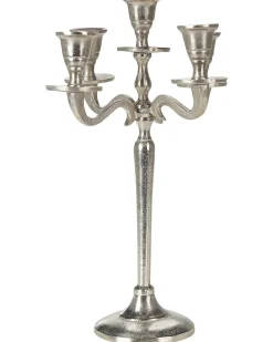 Portacandele PETRA Metallo 35 cm Argento