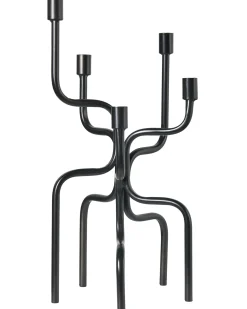 Portacandele PORRTELA Metallo 50 cm Nero