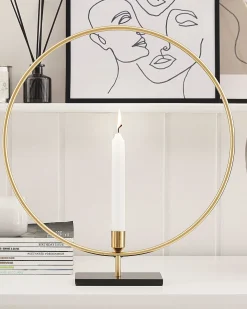 Portacandele SERAM Metallo 45 cm Oro