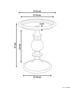 Portacandele VODNO Metallo 31 cm Oro