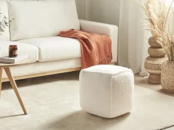 Pouf ALIPUR Bouclé Beige chiaro