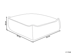 Pouf ALLOZAI Velluto Beige chiaro