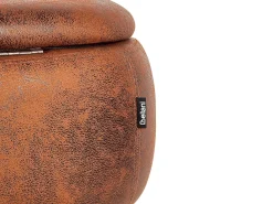 Pouf animaletto contenitore ELEPHANT Pelle sintetica Marrone scuro Elefante