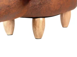 Pouf animaletto contenitore ELEPHANT Pelle sintetica Marrone scuro Elefante