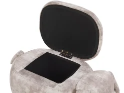 Pouf animaletto contenitore DOGGY Velluto Beige Cane