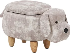 Pouf animaletto contenitore DOGGY Velluto Beige Cane