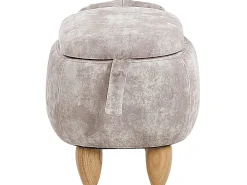 Pouf animaletto contenitore DOGGY Velluto Beige Cane