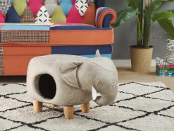 Pouf animaletto contenitore JUMBO Pelle sintetica Grigio Elefante