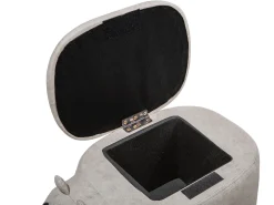 Pouf animaletto contenitore HIPPO Pelle sintetica Grigio chiaro Ippopotamo