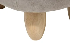 Pouf animaletto contenitore HIPPO Pelle sintetica Grigio chiaro Ippopotamo