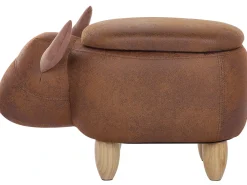 Pouf animaletto contenitore COW Pelle sintetica Marrone chiaro Mucca
