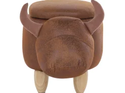 Pouf animaletto contenitore COW Pelle sintetica Marrone chiaro Mucca